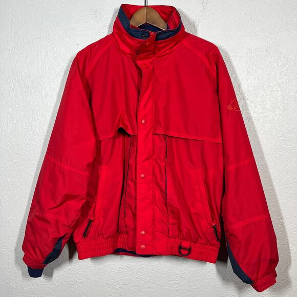 Sierra Sport Winter Coat Jacket Full Zip Lined Red Blue Zip Pocket - L - Picture 8 of 8